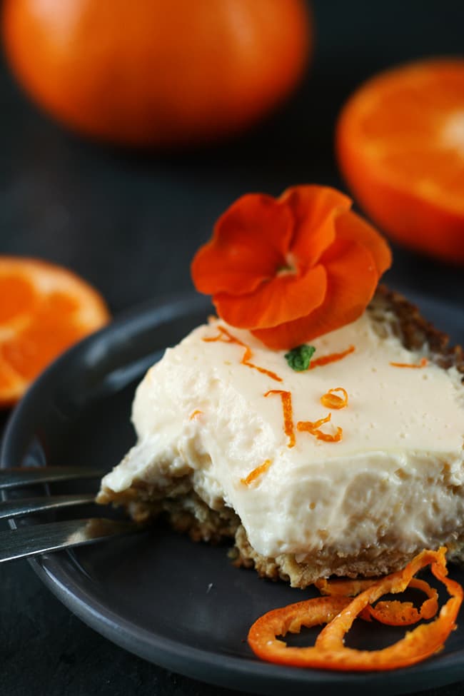 Tarte cheesecake à la mandarine