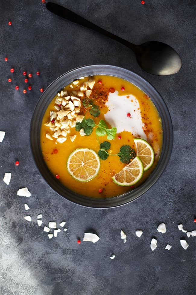 Soupe thaïe lait de coco et butternut