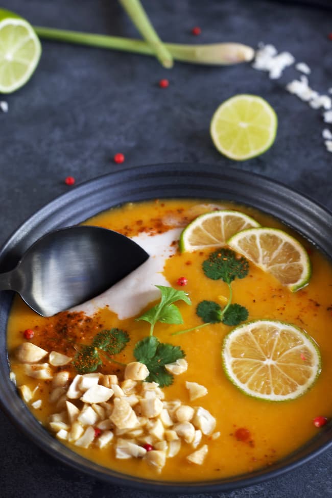 Soupe thaïe lait de coco et butternut