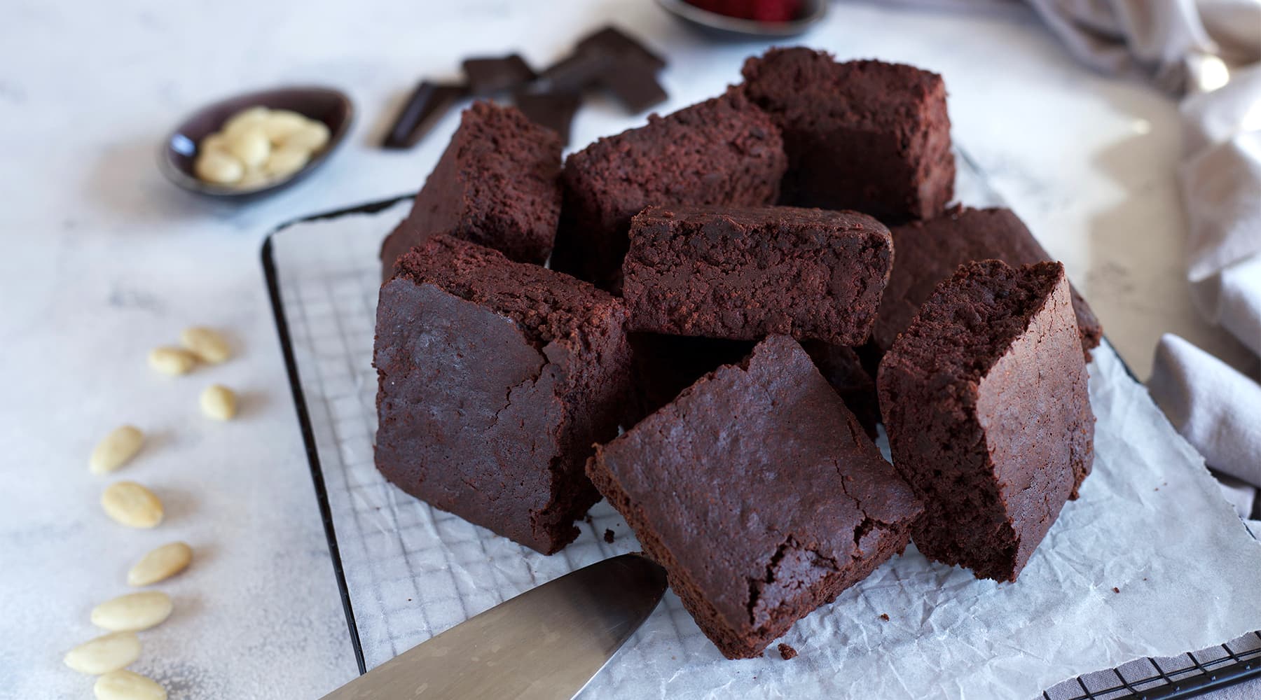 Brownies betterave chocolat (sans beurre et sans gluten)