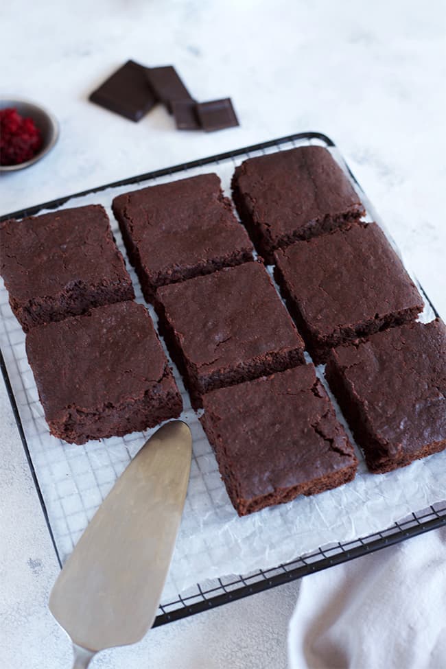 Brownies chocolat betterave sans beurre et sans gluten
