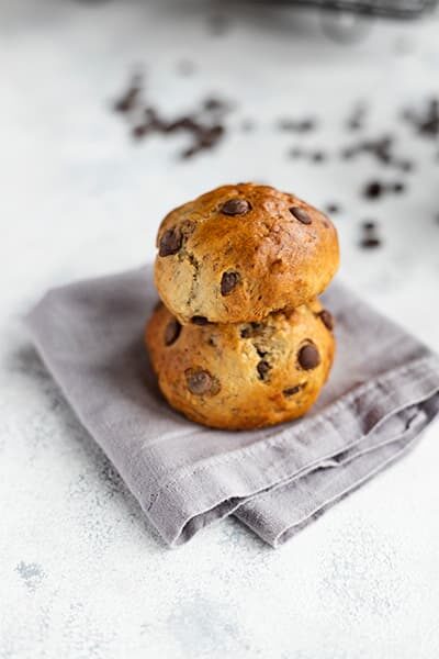 Minis brioches healthy aux pépites de chocolat