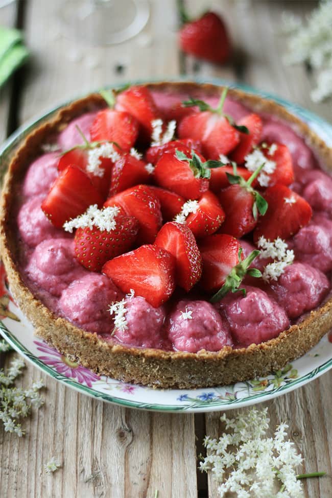 Tarte aux fraise végane sans gluten