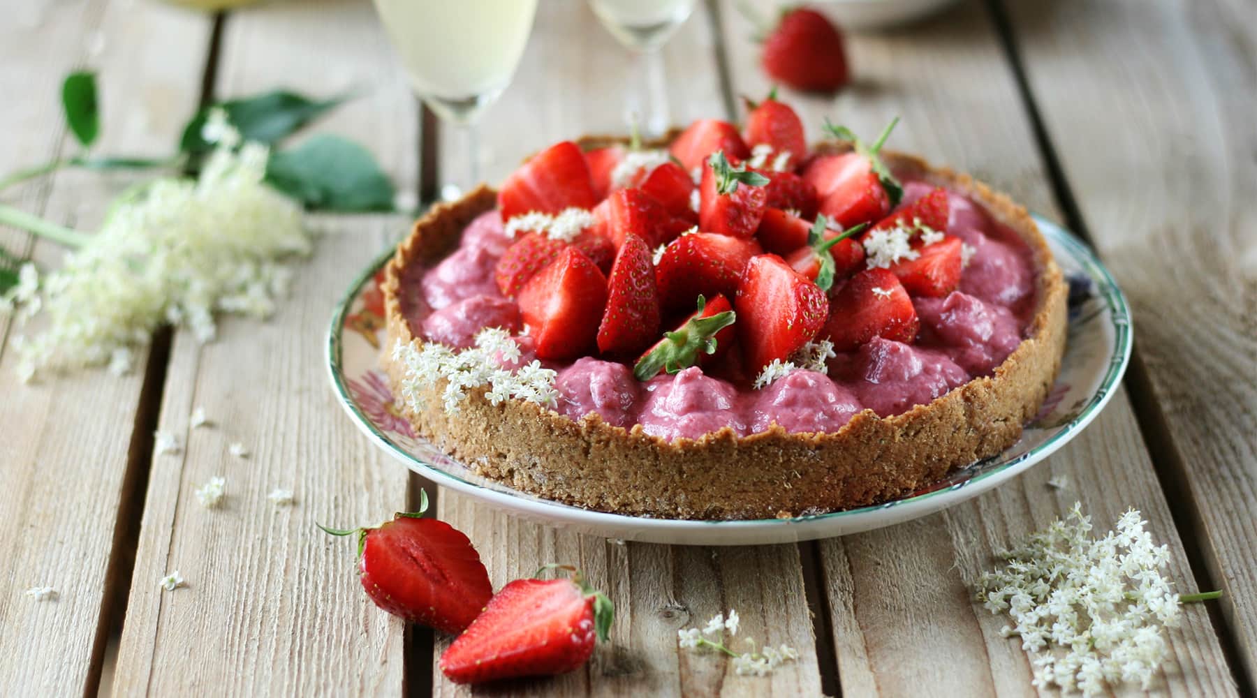 Tarte aux fraise végane sans gluten