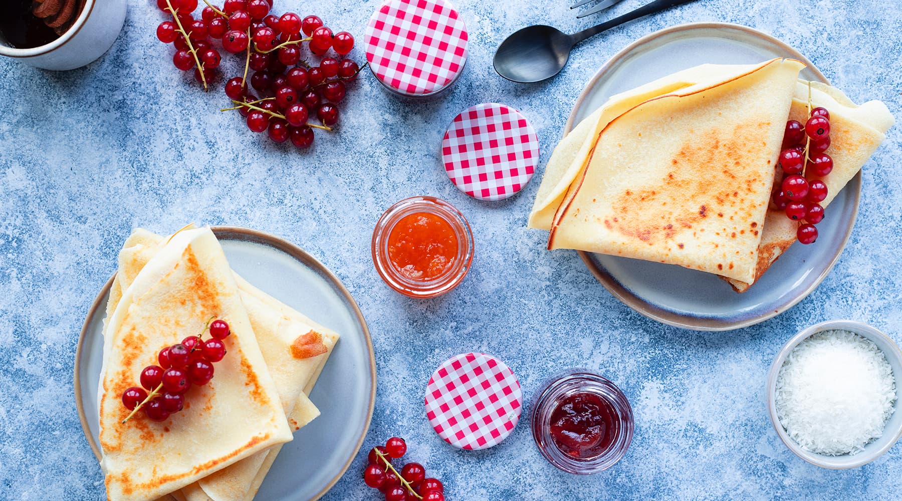 Crêpes sans gluten coco pépin de raisin