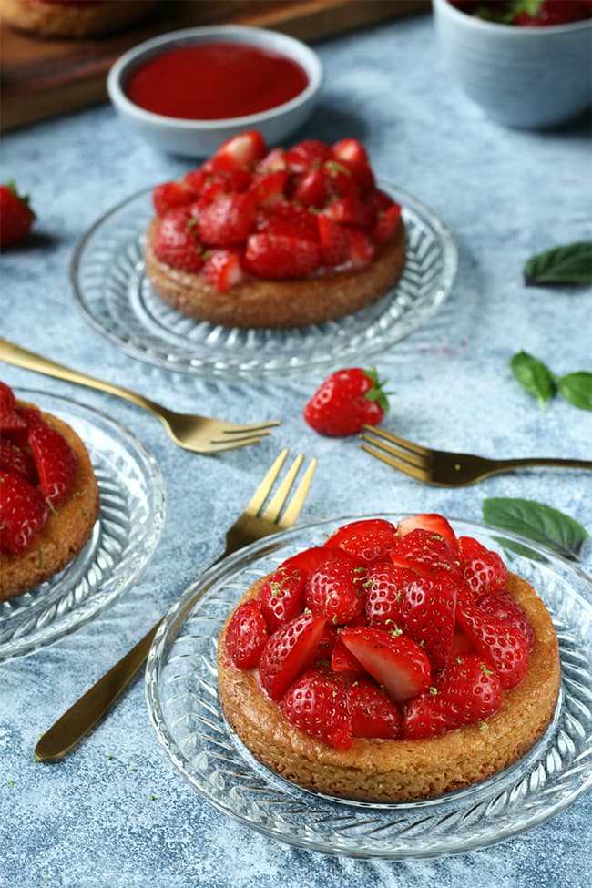 Tartelettes fraises basilic