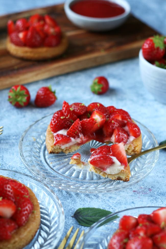 Tartelettes fraises basilic