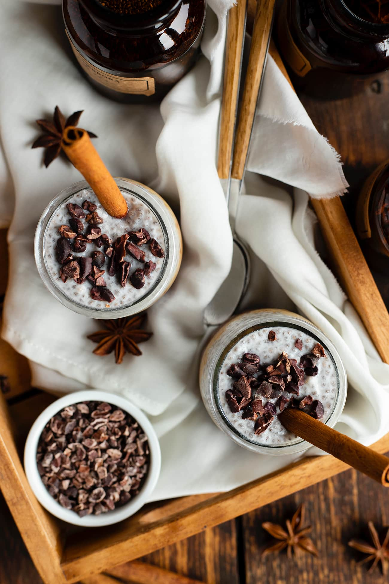 Pudding de chia chocolat cacahuète