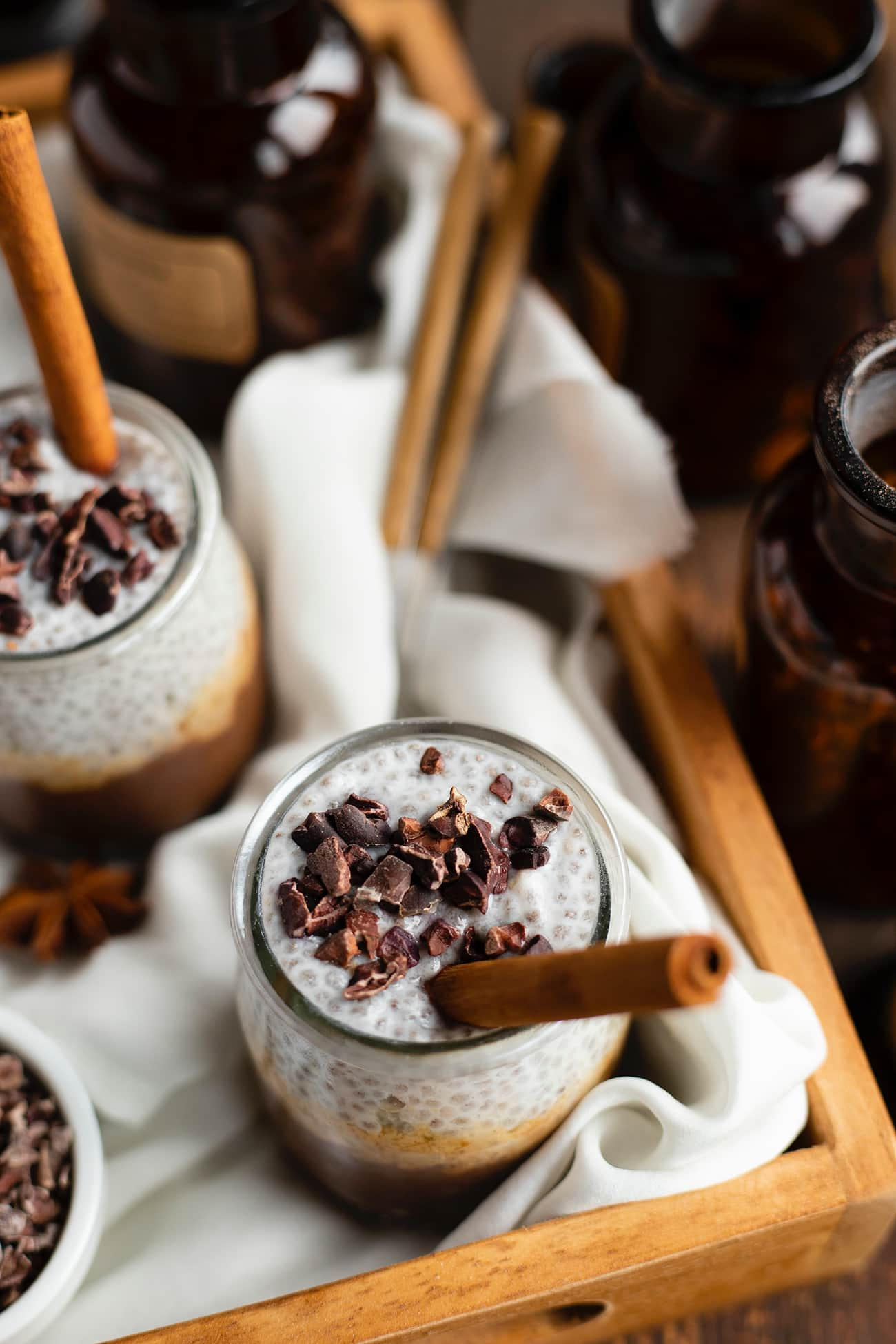 Pudding de chia chocolat cacahuète