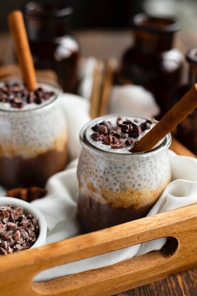 Pudding de chia chocolat cacahuète