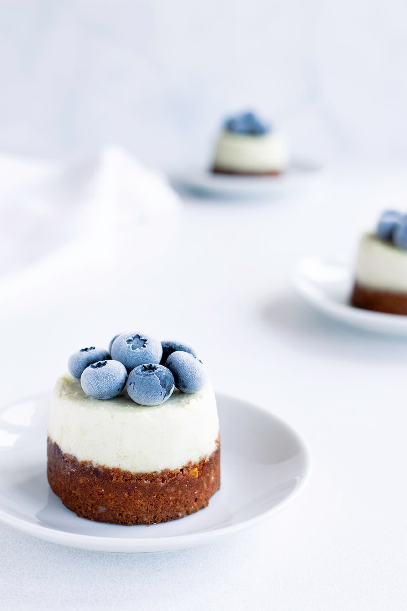 Minis cheesecakes citron myrtilles