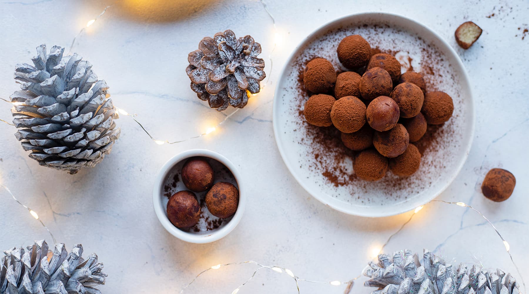 Boules de massepain au cacao