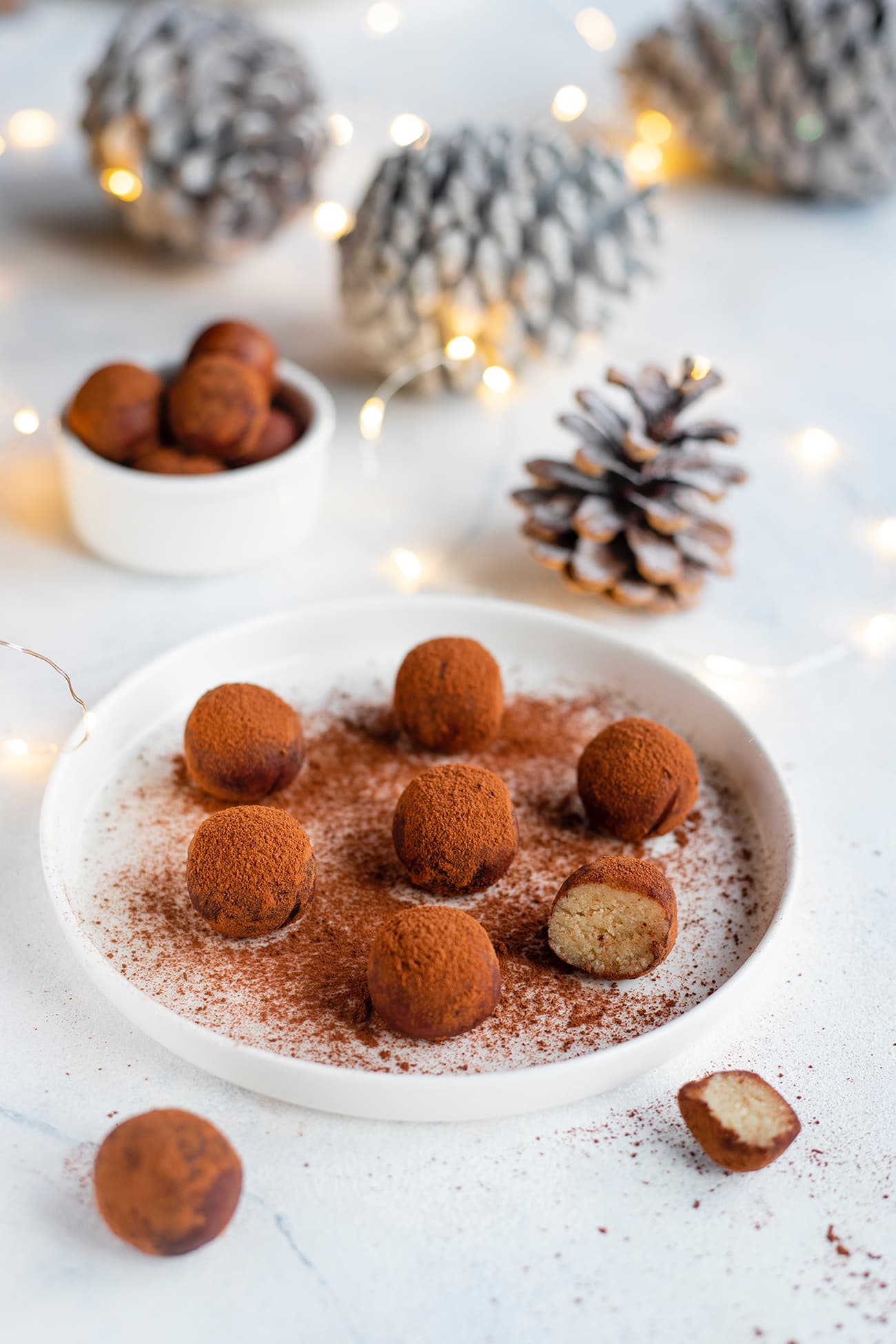 Boules de massepain au cacao