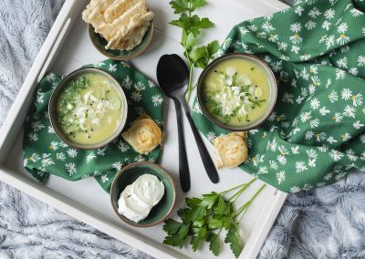 Soupe aux blancs de poireaux