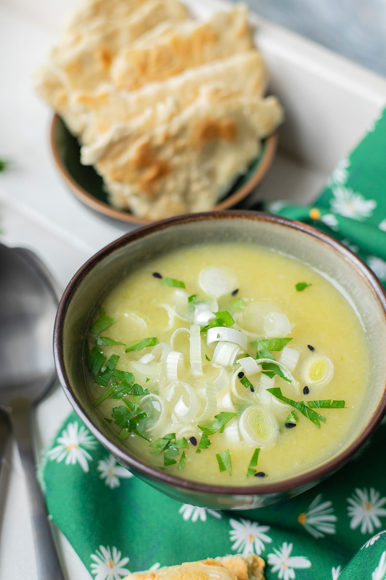 Soupe aux blancs de poireaux