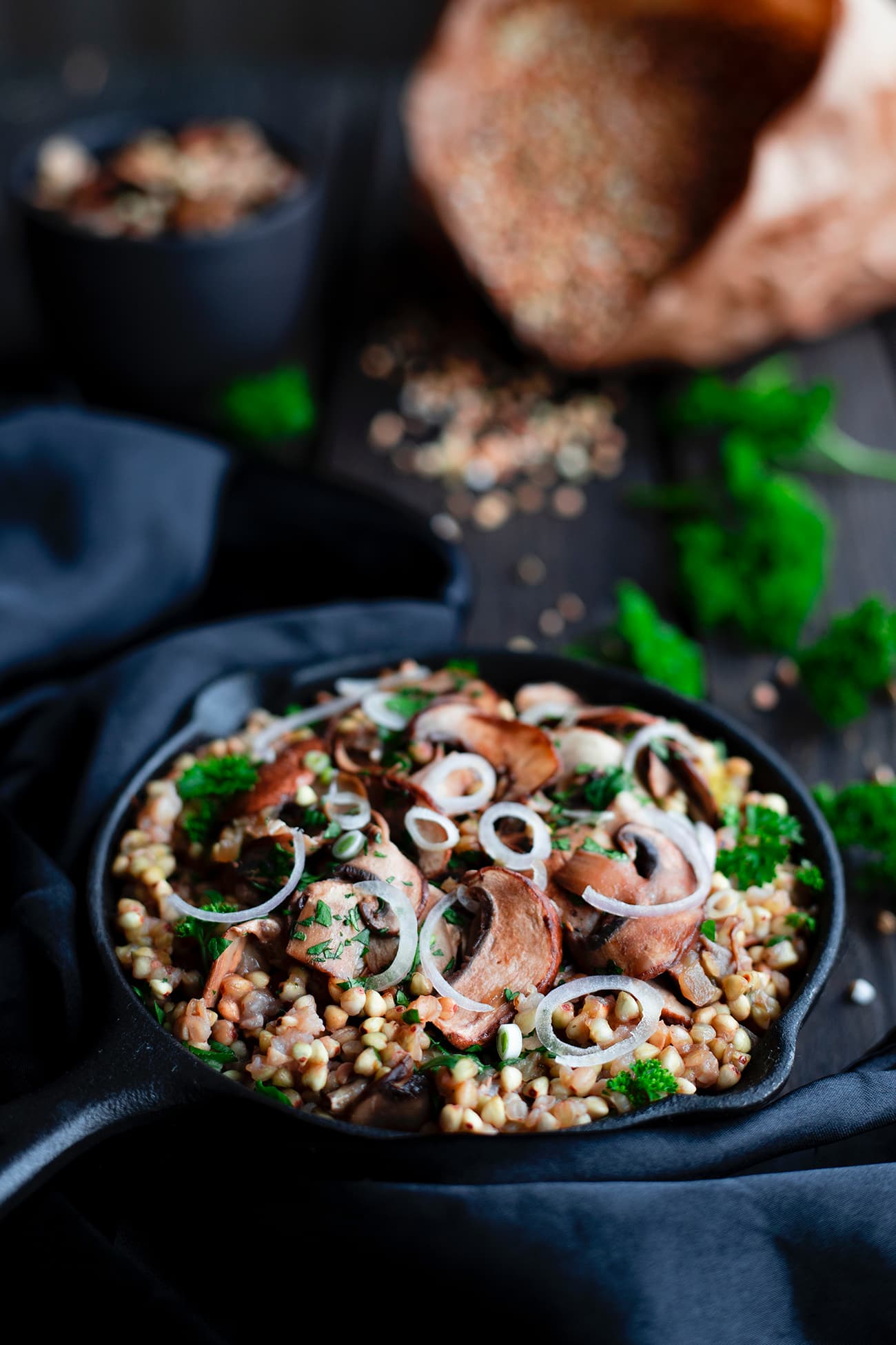 Poêlée de champignons au sarrasin