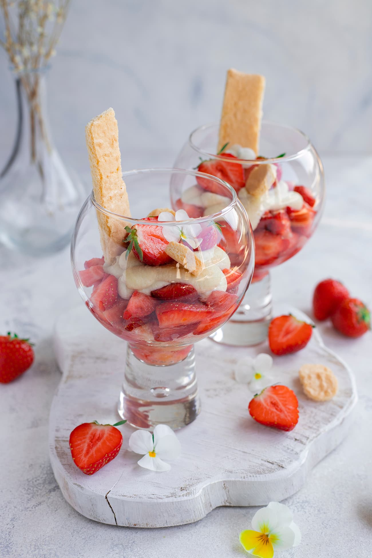 Tiramisu végétal aux fraises