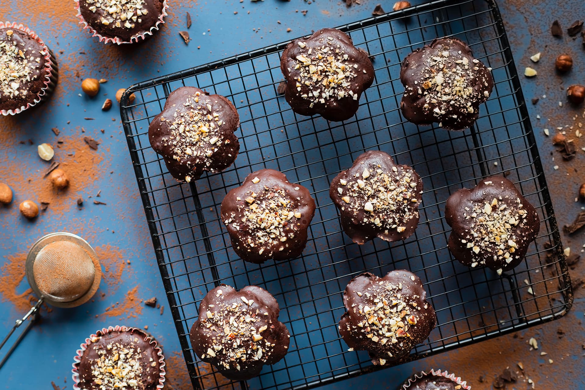 Muffins healthy chocolat noisette