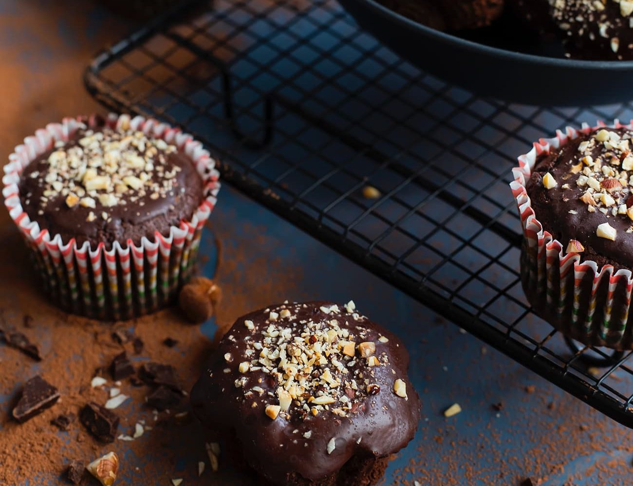 Muffins chocolat noisette