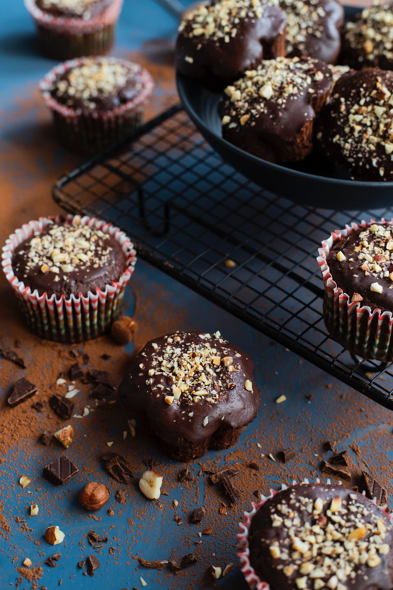Muffins healthy chocolat noisette