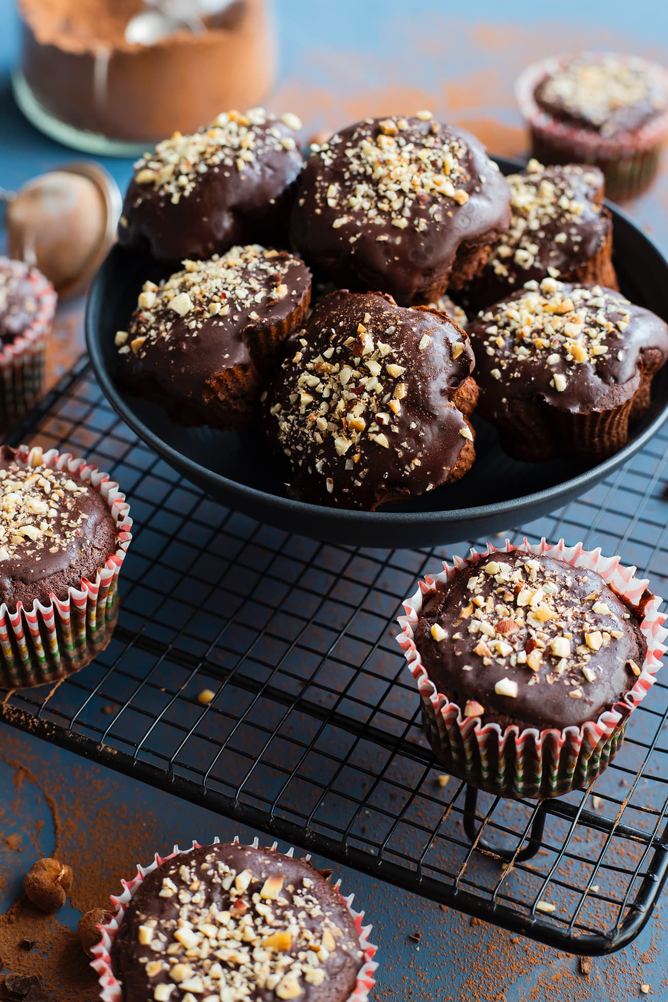 Muffins healthy chocolat noisette