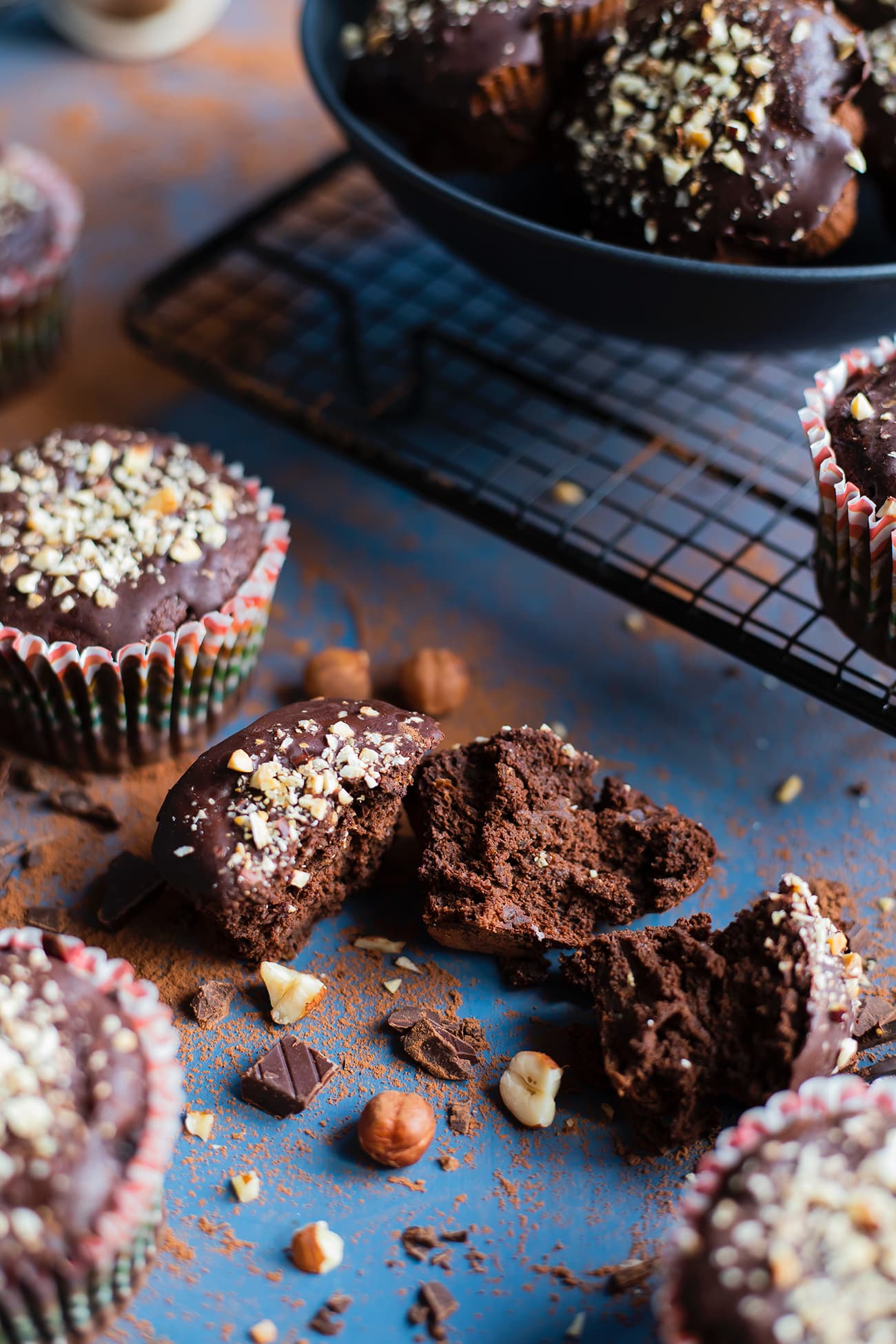 Muffins healthy chocolat noisette