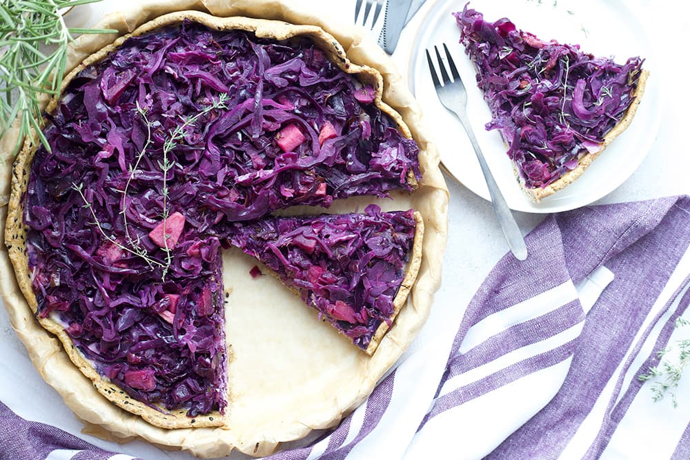 Tarte au chou rouge