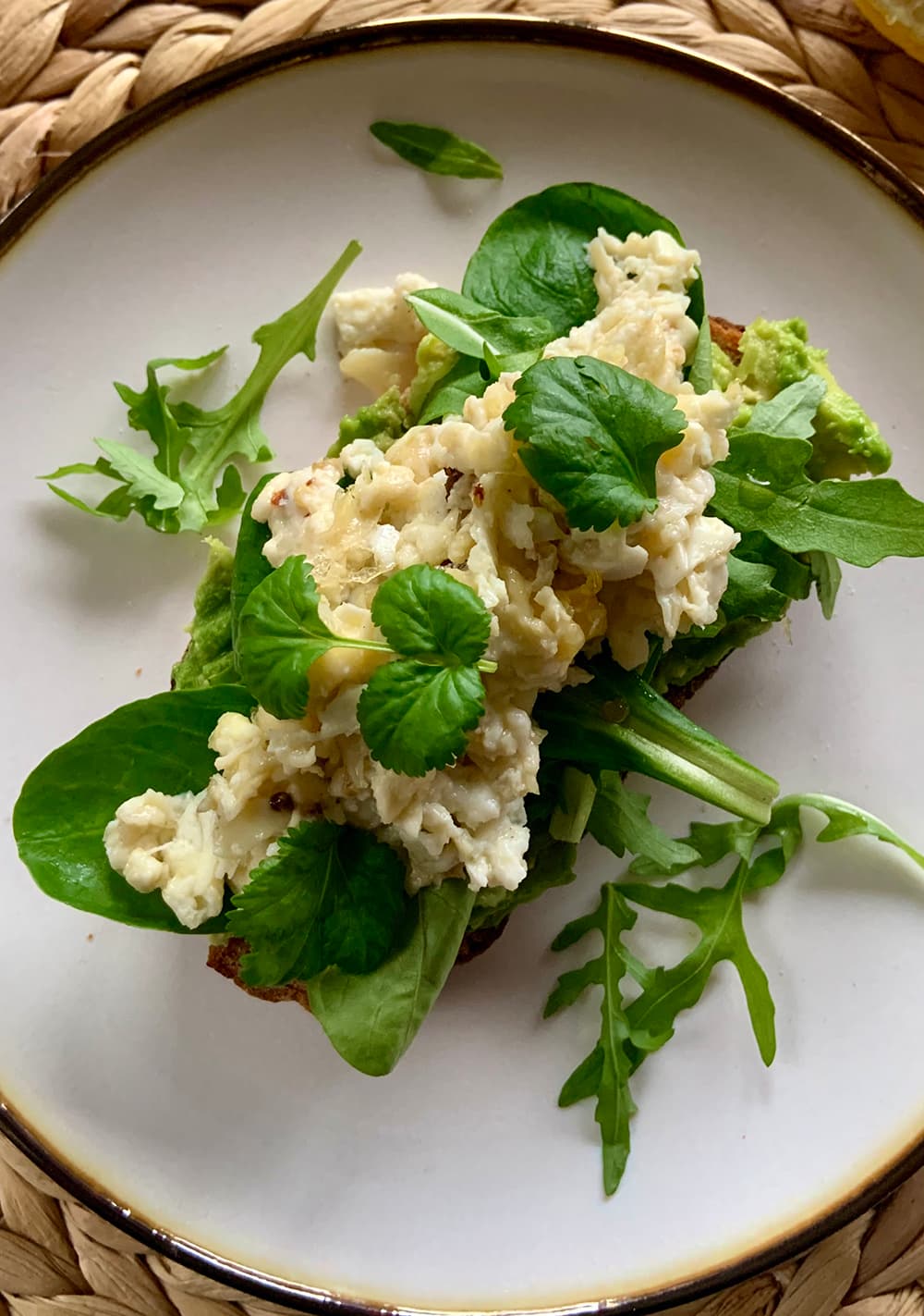 Toast au blanc d'œuf brouillé