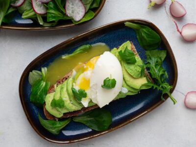 Avocat toast à l’œuf mollet