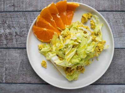 Tofu brouillé au chou chinois