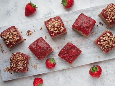 Bouchées amande et fraise