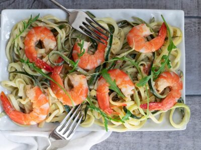 Duo de spaghetti aux crevettes