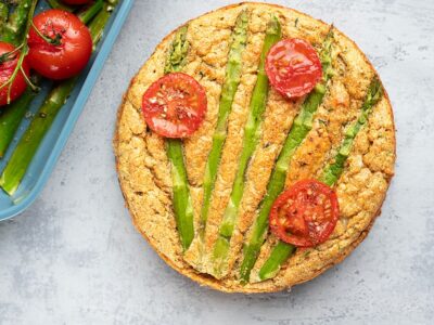 Gâteau courgette asperges