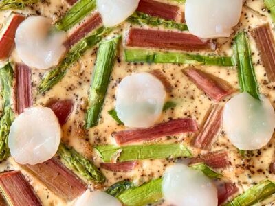 Quiche asperges rhubarbe