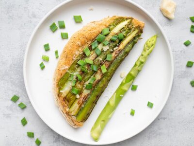 Crêpe soufflée aux asperges
