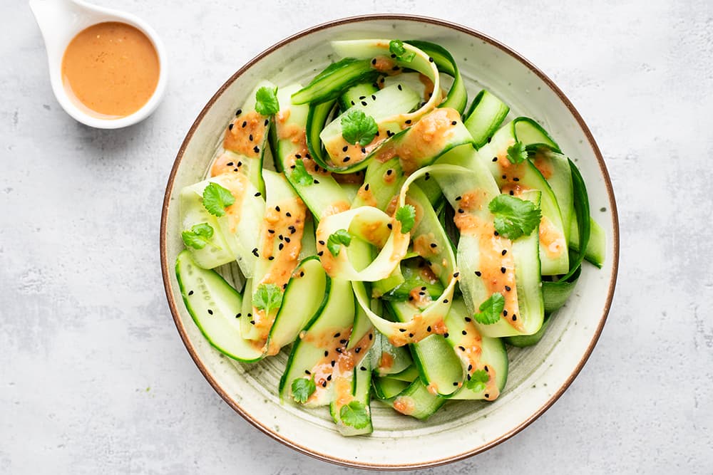 Tagliatelles de concombre à la japonaise