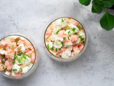 Tartare de poisson bicolore