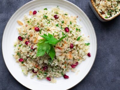 Chou-fleur perlé aux fines herbes
