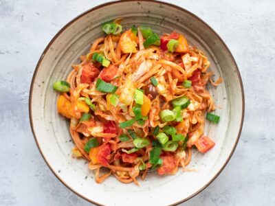 Spaghetti au chou chinois