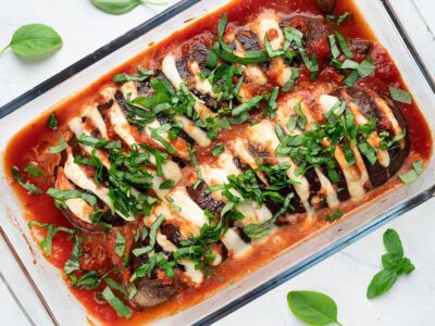 Aubergine Hasselback