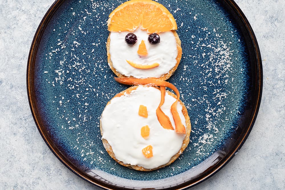 Pancakes bonhomme de neige