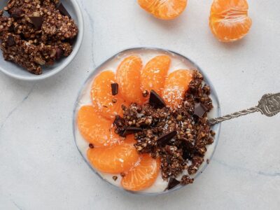 Yaourt bowl au granola au chocolat
