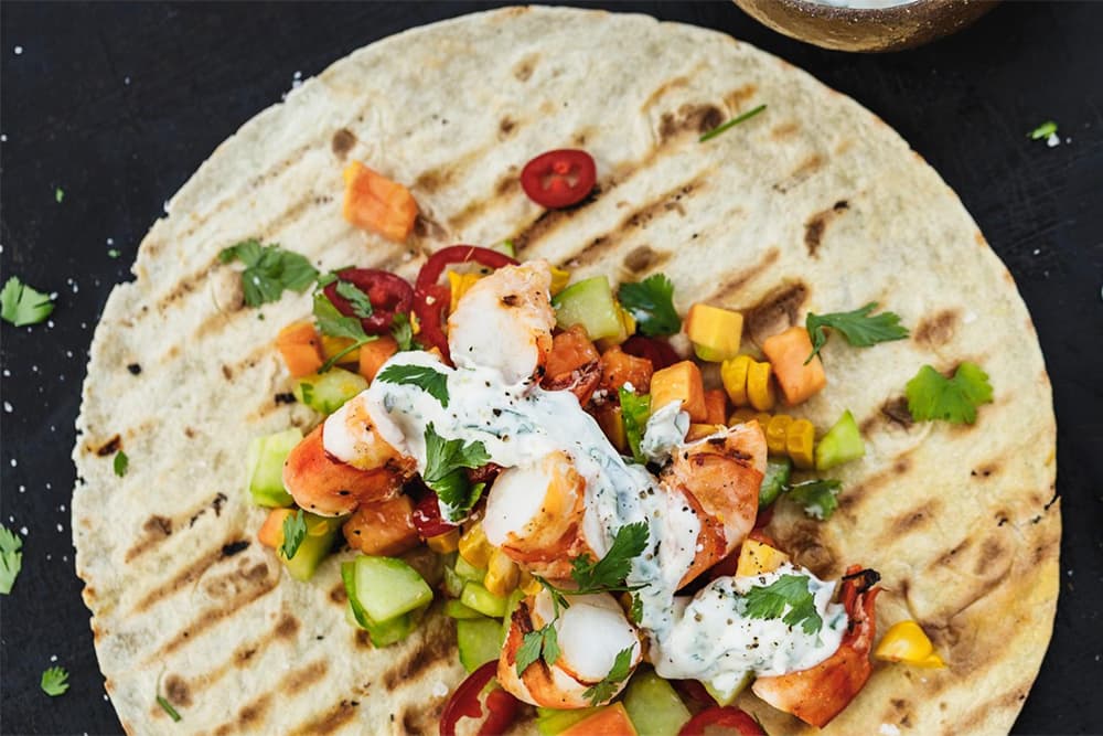 Wraps aux crevettes